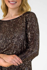 Copper Sequin Raglan Top