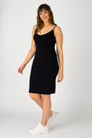 Black Jersey Slip Dress