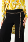 Black and Gold Chain Belt