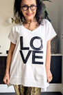 White Love V-Neck T-Shirt
