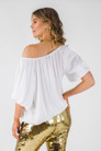 White Silky Off Shoulder Top