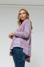 Lilac Speckle Fluffy V Neck Jumper