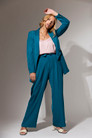 Teal Euro Paperbag Pant