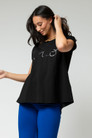 Black Motto Sequined T Shirt