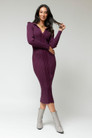 Purple Cable Knit Dress