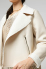 Ivory Vegan Shearling Jacket - SALE