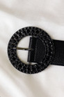 Black Diamante Buckle Belt