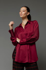 Burgundy Charlie Silky Shirt