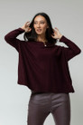 Plum Diamond Crew Neck Jumper