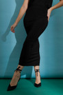 Black Jersey Double Layer Tube Skirt
