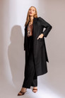 Black Twill Trench Coat