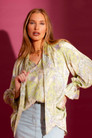 Green Paisley Victoria Blouse - FINAL SALE