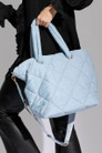 Denim Quilted Tote Bag