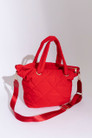 Red Quilted Tote Bag