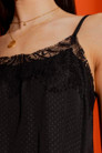 Black Dobby Lace Cami