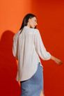 Ivory Silky Cascade Shirt