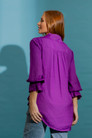 Magenta Ruffle Blogger Shirt