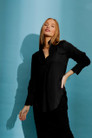 Black Silky Blogger Shirt