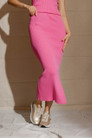 Pink Ribbed Skirt