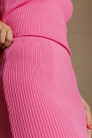 Pink Ribbed Skirt