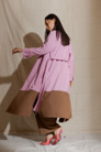 Pink/Coffee Euro Splice Trench