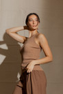 Taupe Rib Crew Cami