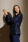 Navy Sequin Sisca Blazer