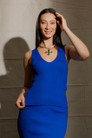 Cobalt Rib V Neck Cami