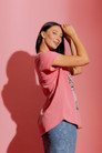 Pink Washed T-Shirt with Sequin Dancer Print