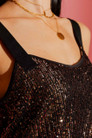 Copper Sequin Crop Cami