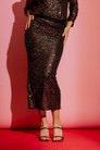 Copper Sequin Skirt