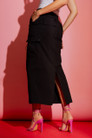 Black Parachute Cargo Skirt