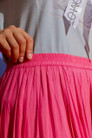 Pink Silky Pleat Skirt