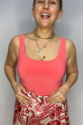 Coral Jersey Double Layer Cami
