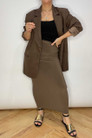 Mocha Jersey Tube Skirt