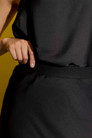 Black Silky Bias Skirt