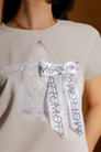 Putty Washed Handbag Bow T-Shirt