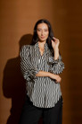 Black/White Stripe Femme Blogger Shirt