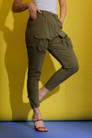 Khaki Parachute Slim Leg Cargo Pant