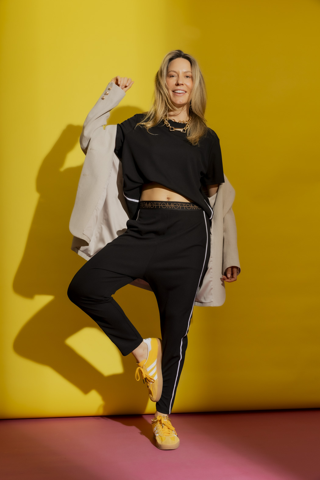 Black Side Stripe Pant Women's Pants