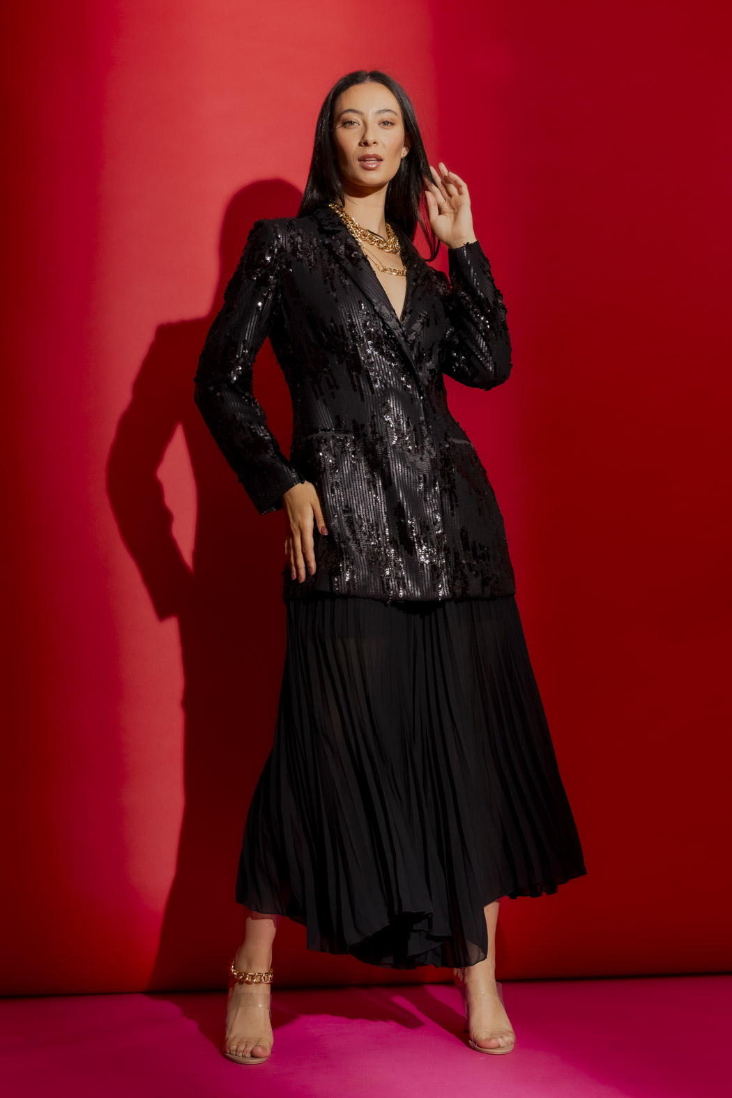 Black Suit Glitter Suit Dress Dress Black Sequin Suit Womens Black