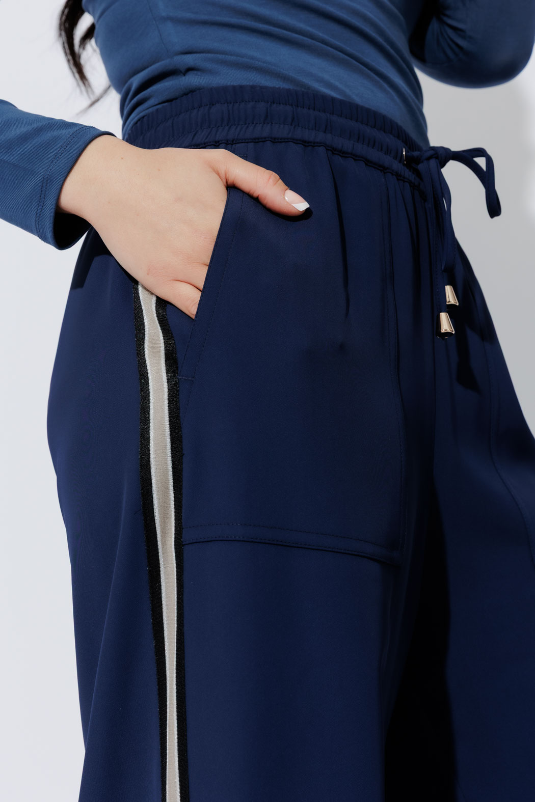 Navy Side Stripe Pant | Women's Pants
