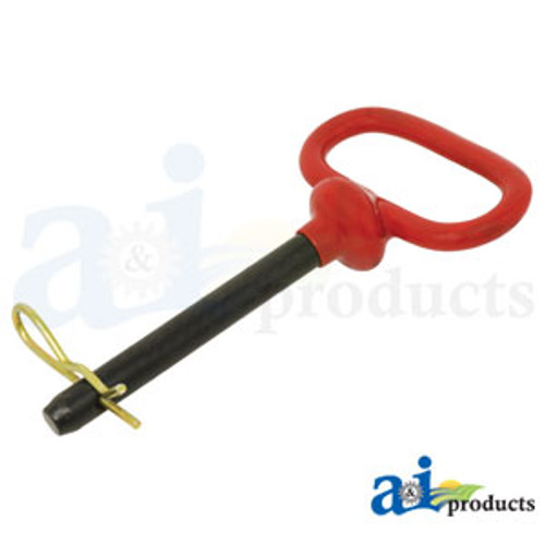 Hitch Pin, Red Handled 1/2" x 3 5/8"