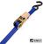 13' X 1" Ratchet, Blue Webbing, Zinc Handle, Hooks