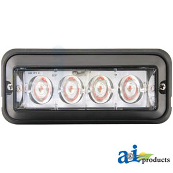 Warning Light, LED Strobe Effect Amber Light, Black Housing