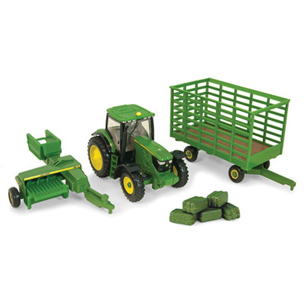 1/64 6210 Tractor With Baler and Wagon