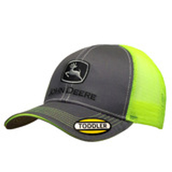 Kids Charcoal and Neon Yellow Cap