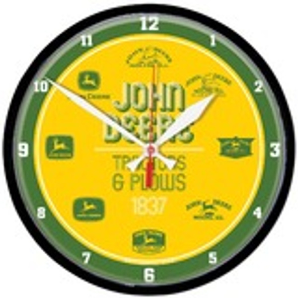 Green Vintage Logo Clock