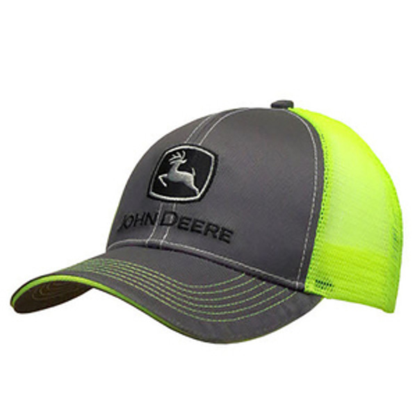 MENS CHARCOAL AND NEON YELLOW CAP - LP67045