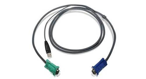 G2L5202U - iogear KVM CABLE - 4 PIN USB TYPE A - MALE - 15 PIN HD D-SUB (HD-15) - MALE - 6 FEET -